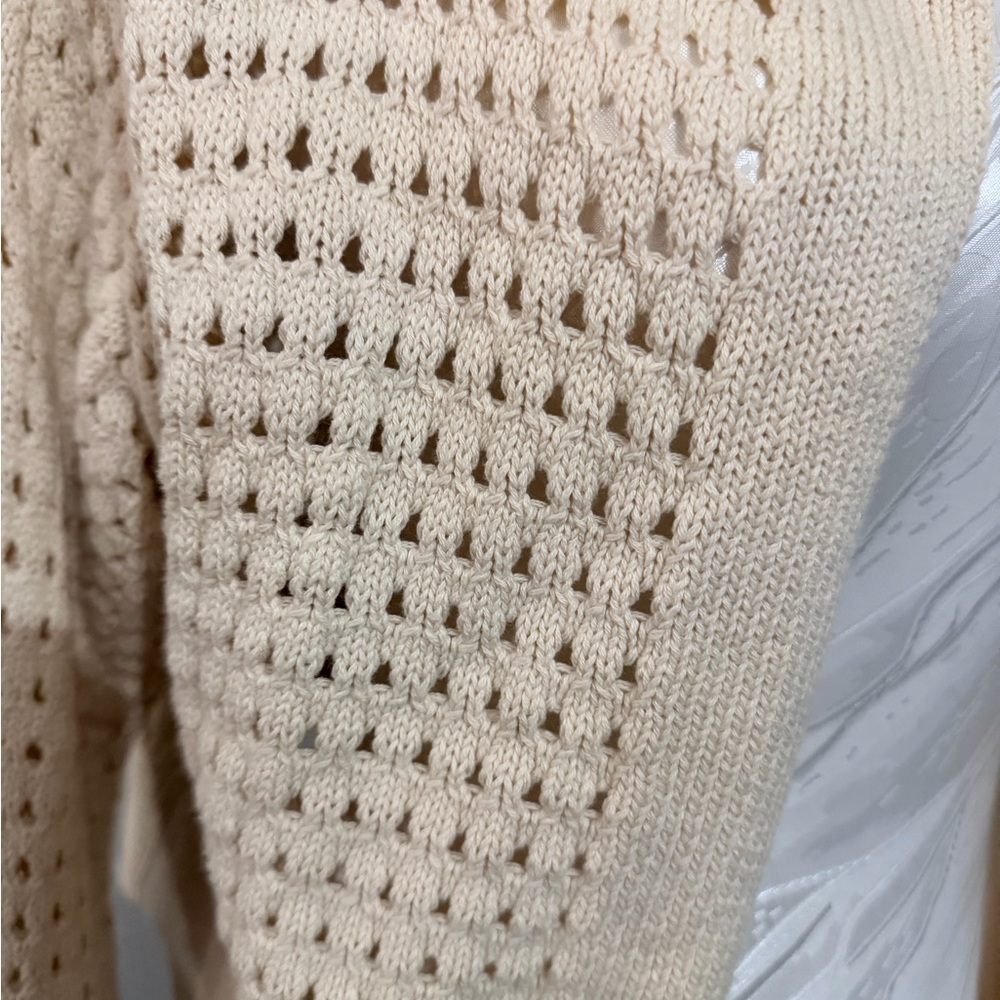 Universal Thread Beige Open-Knit Cardigan - Picture 2 of 8